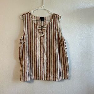 Liz Claiborne Multicolor Striped Tank Top